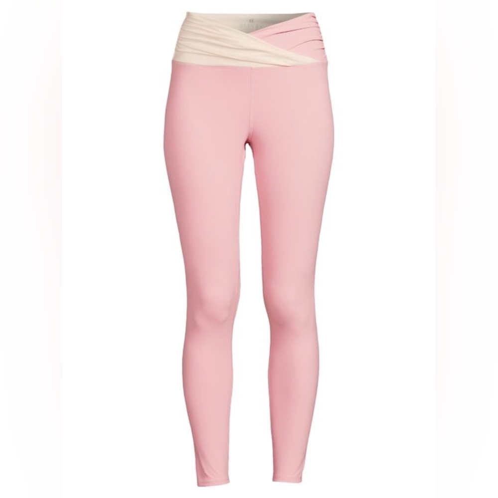 ELEVEN leggings by Venus Williams Sweet Lotus Pink Cream Tan SIZE SMALL NEW